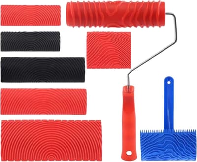 Houtnerfgereedschap Set - Textuurroller Houtnerf - Muren Decoreren - Realistische Nerfpatronen - 8 Delig - Niet gespecificeerd
