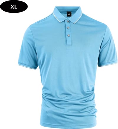 Livano Golf Shirt Heren - T-shirt - Golfkleding - Golfen - Golf Accessoires - Polo Shirt - Blauw - Maat XL