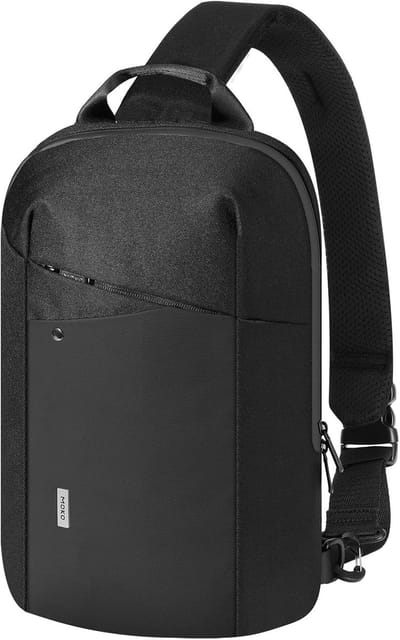 Compacte EDC Sling Bag voor iPad Pro M4 en Air M2 2024, Minimalistische Schoudertas en Rugzak voor MacBook Air M3/Pro 13 Inch, Zwart en Functioneel voor Dagelijks Gebruik