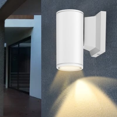 Aigostar 13VEJ Wandlamp - Industrieel - IP65 Buitengebruik - GU10 - Rond Wit - Zonder Lichtbron