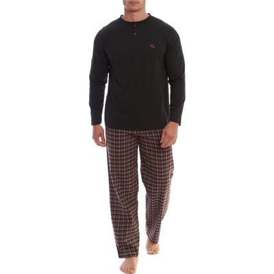 KLP4 Heren Lange Mouw Winterpyjama