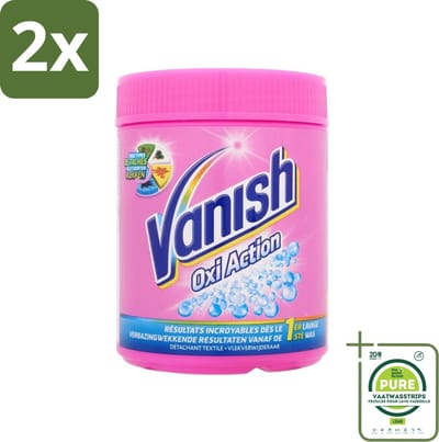 Vanish Oxi Action - Vlekkenverwijderaar Poeder - Zonder Bleek - Gekleurde Was - 500 Gram - Voordeelverpakking - 2 stuks - Vlekkenverwijderaar - Waspoeder