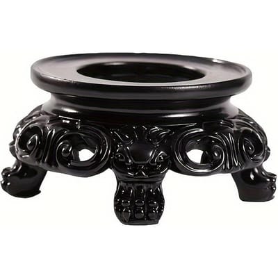 1 Stuk Huis Basis Pendulum Stijl Hars Kristallen Bol Holle Basis Huis Bureau Decoratie Ambachten Ornament Houder resinous black