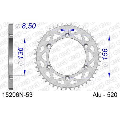 Tandwiel Afam 520 53 dents
