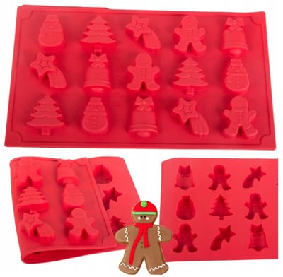 Actie4you® - Kerst Siliconen Bakvorm - Kerstmis - Fondantvorm - Chocoladevorm Kerst – Ijsvorm – Koekjes vorm