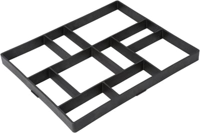 Betonpadmal - Tuinmal Looppad - Tuinieren Bestrating - Herbruikbaar Ontwerp - 60.5 x 50 cm - Zwart