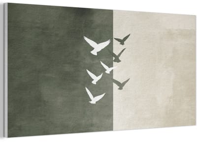 Akoestisch wandpaneel 80x40 cm - Vilt schilderij Japandi - Vogel - Groen - Akoestische panelen - Geluidsdempende wanddecoratie - Geluidsisolatie woonkamer - Muurdecoratie geluidspanelen