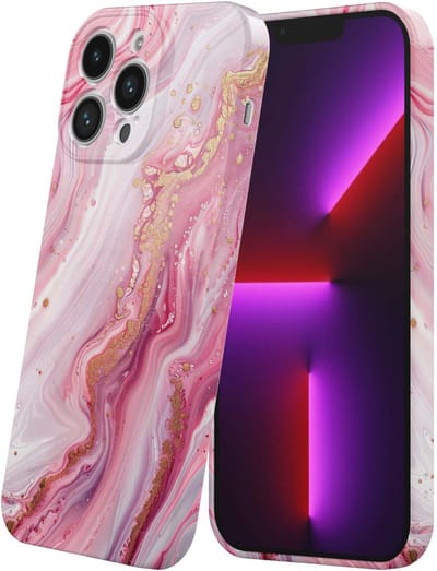 Smartphonica Telefoonhoesje Geschikt voor iPhone 13 Pro met Roze Marmer Opdruk - Flexibel Softcase TPU - Backcover Case Rosé Marble Design geschikt voor iPhone 13 Pro