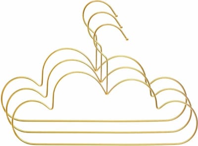 Atmosphera Kledinghanger Wolk - 12x - goud - kinderen - hangers - voor kledingkast in kinderkamer