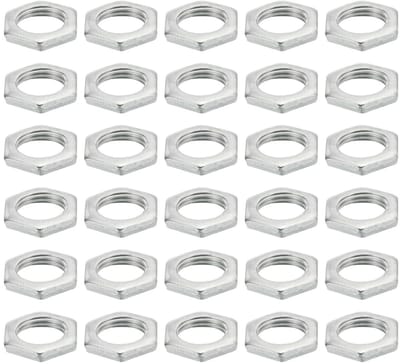 Stalen Hex Moeren M16*1.5 - 30 Stuks - Gegalvaniseerde Draadverbindingen voor Lampen en Machines, 4mm Hoogte, Duurzaam en Betrouwbaar