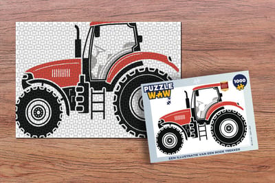 Puzzel Trekker - Rood - Zwart - Legpuzzel - Puzzel 1000 stukjes volwassenen