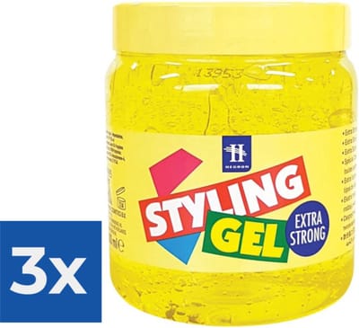 Hegron Styling haargel Extra Strong 500ml - Voordeelverpakking 3 stuks