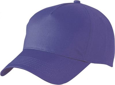 5x stuks 5-panel baseball petjes /caps in de kleur paars voor volwassenen - Voordelige paarse caps