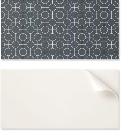 Zelfklevende vinyl decoratie met patroon voor de slaapkamer, 100x50 cm. Geometrisch patroon van cirkels en lijnen.