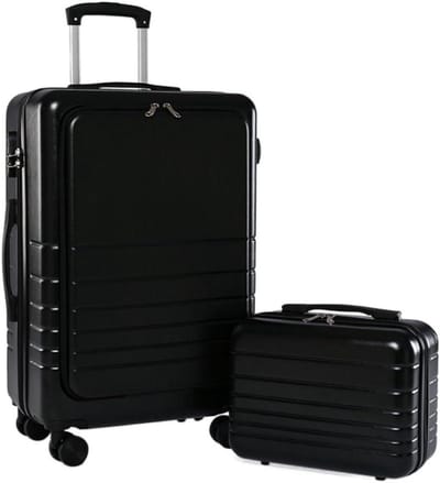 Reis Koffer Set - Bagage Koffer Trolley - Reizen Opbergen - Lichtgewicht Duurzaam Materiaal - 24+14 inch - Zwart