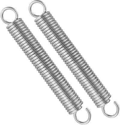 Dubbele haak spiraalveer van koolstofstaal, spanning, winding, 190 x 25 x 3.5 mm, sterke veer voor diverse toepassingen
