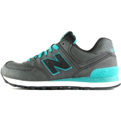 New Balance 574 Precious Metals - Charcoal Teal Dames Sneakers Zwart WL574MBK 36.5 gray