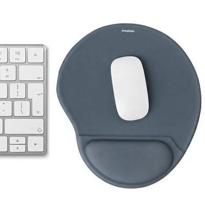 imoshion Ergonomische muismat - Muismat met polssteun - 30 x 25 cm - Seal Blue