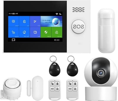 Beveiligingsalarm Systeem - Wifi GSM Alarm - Huis Beveiligen - Tuya App Bediening - 43 Inch Scherm - Zwart