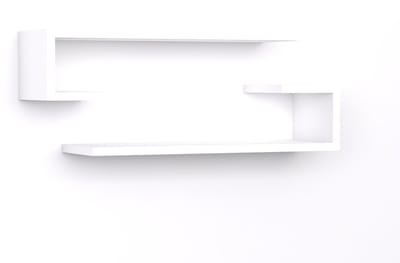 Asir - Wandplank - Wit - 60 x 19,6 x 15 cm