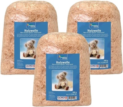 Naturel houtwol 500 gram - 3x - Vulmateriaal voor wijnkisten, kerstpakketten, cadeauverpakkingen en fruitmanden