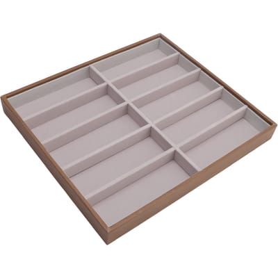 Zonnebrillen Displaybak PU Houtnerf Zonnebrillen Opbergkoffer voor Thuis Brillenwinkel Type 1 gray