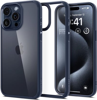 Spigen Geschikt voor Apple iPhone 15 Pro - Back Cover - Ultra Hybrid Back Cover Hoesje - Navy