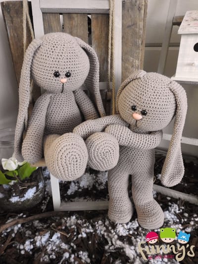 Haakpakket XXL Funny Bunny Basic taupe