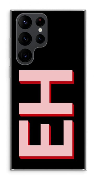 Gepersonaliseerd - Case Company® - Hoesje geschikt voor Samsung Galaxy S22 Ultra hoesje - Monogram - Soft Cover Telefoonhoesje - Bescherming aan alle Kanten en Schermrand