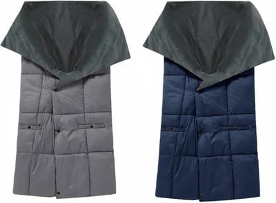 Verwarmde Deken - Verwarmingskussen Sjaal - Volledige Lichaamsverwarming - 3 Warmte-instellingen - 135 x 110 cm - Grijs Navy