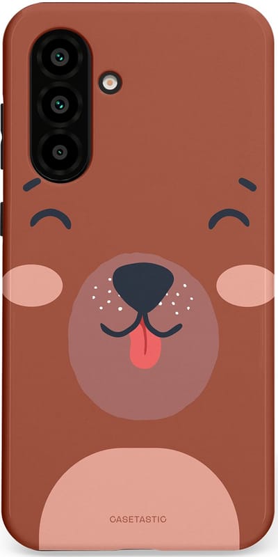 Casetastic hoesje geschikt voor Samsung Galaxy A36 / Samsung Galaxy A56 - Dubbellaagse bescherming - Knuffelkopjes beer - Fashion Case - Terracotta Taupe