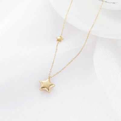 JewelGalerie - Ketting-Ster-Goud