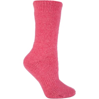Heat Holders - Dames Warme 2.7 Tog Wollen Sokken - Roze