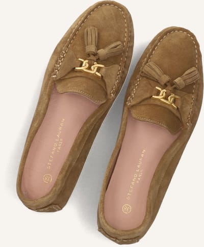 STEFANO LAURAN 11632 Mocassins Dames - Instappers - Camel - Maat 38