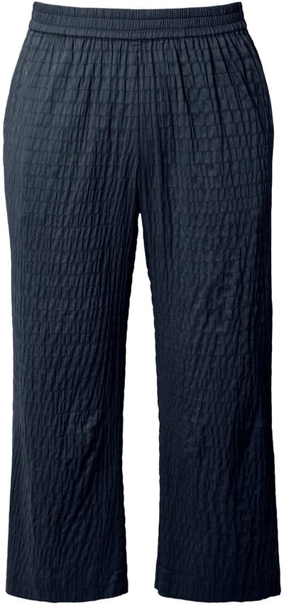 Ulla Popken - Dames - 7/8-broek Ruby voorgevormde knieën rechte pijpen - Marine - Maat 42