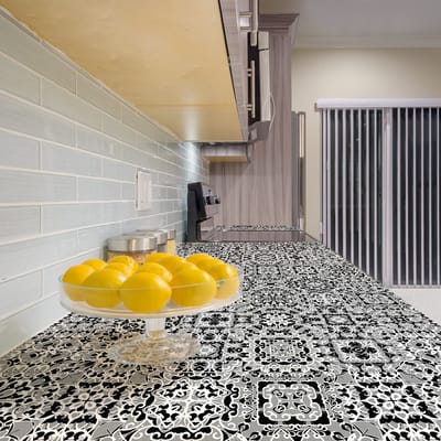 Zelfklevende tegelmuurstickers voor keuken en badkamer - 60 MONTOYA meubeltegelstickers - 60 stickers 10x10cm