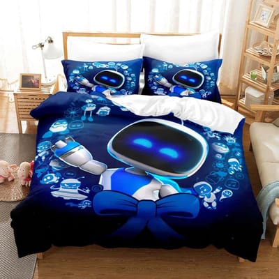 3D Print Anime Astro Bot Beddengoed Collectie Enkel Tweepersoons Volledig Queen King Size Bed Collectie Volwassene Kind Slaapkamer Dekbedovertrek Collecties Huis Textiel EU Double 200x200cm