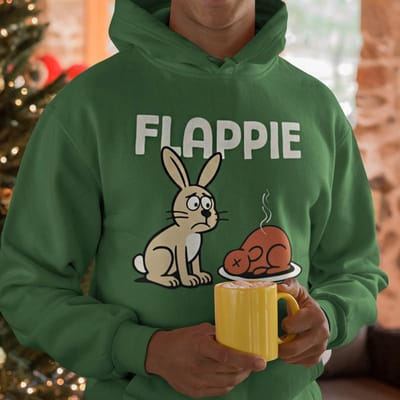 Foute Kerst Hoodie Groen Flappie XS - Uniseks Pasvorm - Kerstkleding Voor Dames & Heren