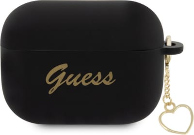 GUESS GUAP2LSCHSK AirPods Pro 2 cover black/black Silicone Charm Heart Collection