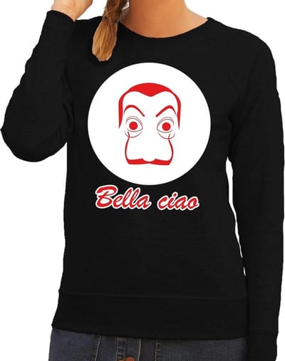 Salvador Dali bankovervaller sweatshirt zwart voor dames - Bella Ciao XS