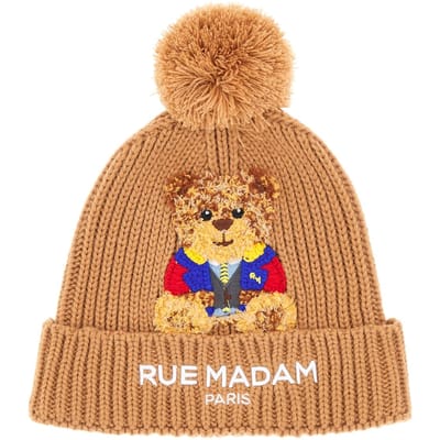 Marvin beanie Woman Rue Madam Paris 1504-SOFTCAMEL Bruin