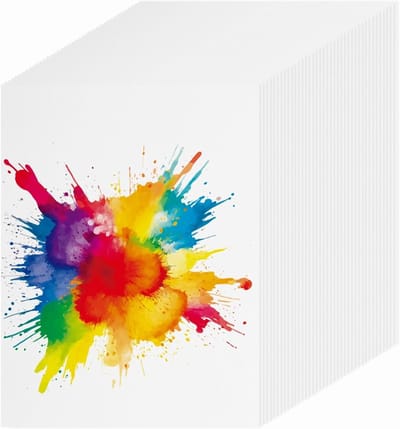 128 Vellen Katoen Aquarelpapier 150 lbs/300 g/m² Koude Pers Waterverf Papier voor Kunstenaars, 25 x 30 cm - Ideaal voor Schilderen en Tekenen
