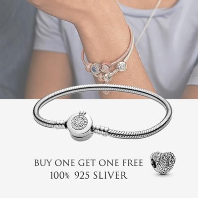 Nouveau Bracelet Chaîne Serpent en Argent Sterling S925 Moments Fermoir O Couronne Compatible Breloques Argent Original Pour Femmes Fabrication de Bijoux DIY 16cm beige