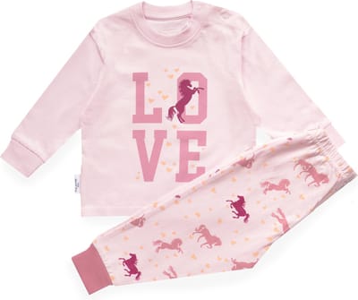 Frogs and Dogs - Horse F&D Pyjama | Roze meisjes jongens - Katoen - Maat 98