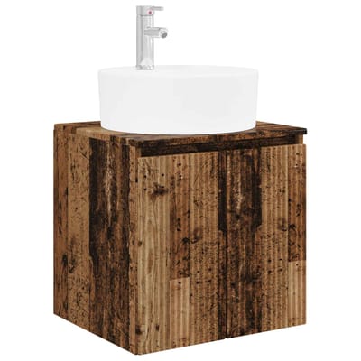 vidaXL - Wandgemonteerde - wastafel - van - een - meubel - Oud - hout