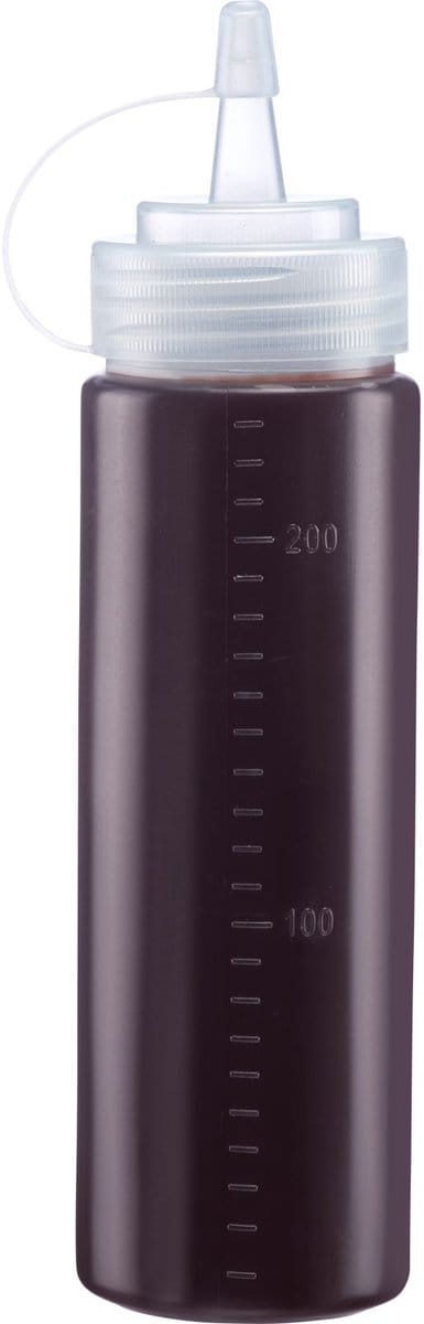 Westmark Knijpfles – Preciese dosering en hygiënisch vullen van vormvaste flessen met Mayo, BBQ–saus en andere vloeistoffen, Hygiënisch, BPA–vrij – 240 ml