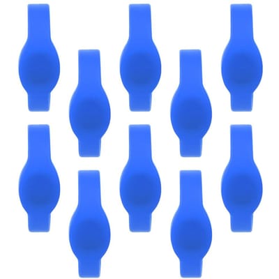 10 stuks 125Khz RFID Polsband Siliconen Armband IP68 Waterdicht ID-kaart voor Zwembad Sauna blauw