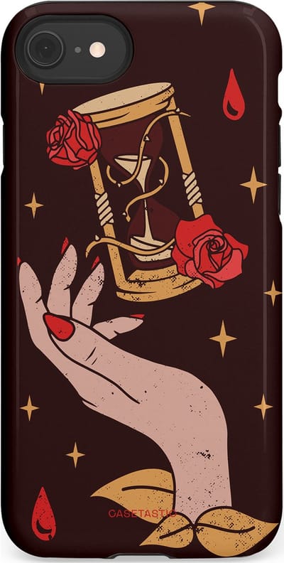 Casetastic Hoesje Geschikt voor Apple iPhone 7/8/SE - Stijlvolle Beschermende Duo-layer Case - Magische Hand Roos