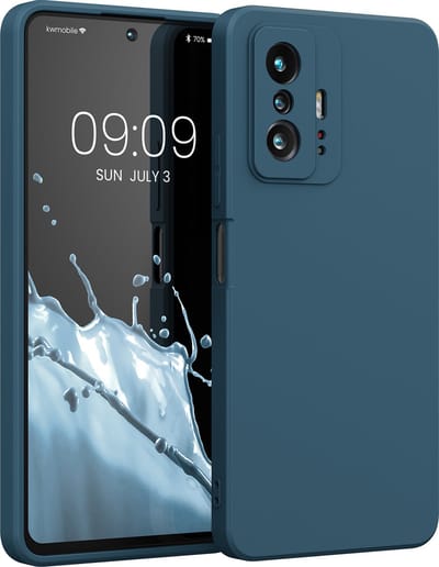 kwmobile telefoonhoesje geschikt voor Xiaomi 11T / 11T Pro - Hoesje voor smartphone - Back cover in mat petrol