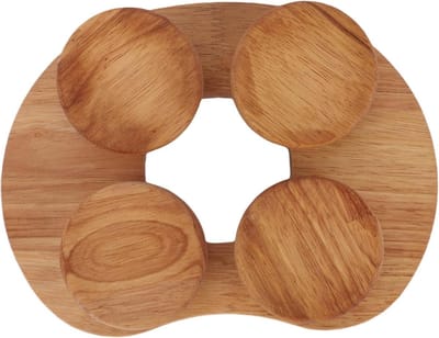 Ergonomisch Houten Sauna Hoofdkussen met Draaidisc voor Nek- en Schouderpijn, Comfortabel Ontspanningkussen, Ondersteuning voor Nek en Hoofd